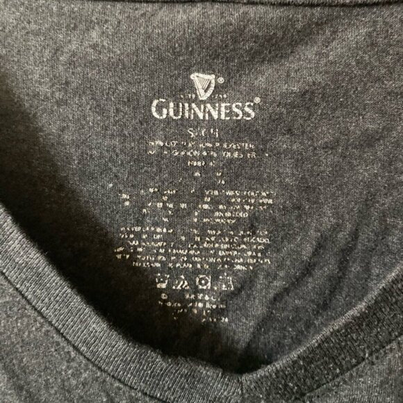 Used Guinness Black V-Neck Tee - Picture 2 of 5